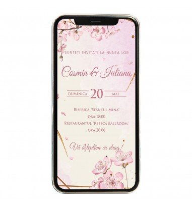 Invitatie digitala de nunta Cherry...