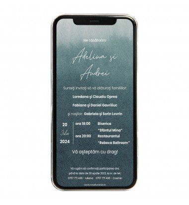 Invitatie digitala de nunta Ocean