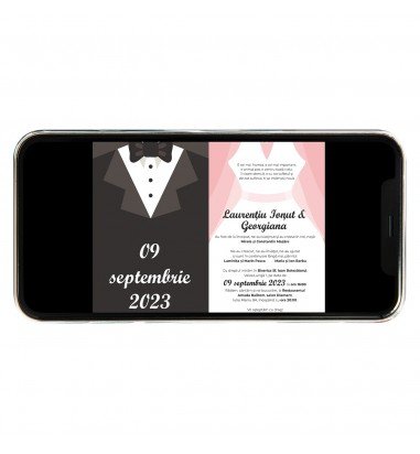 Invitatie digitala de nunta Groom and...