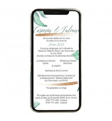 Invitatie digitala de nunta Deep...