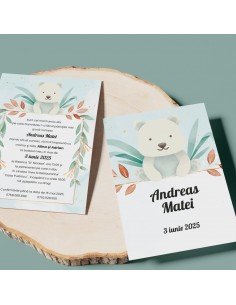 Invitatie de botez urs polar