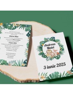 Invitatie de botez Jungle
