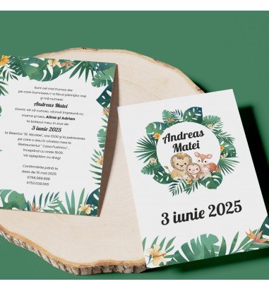 Invitatie de botez Jungle