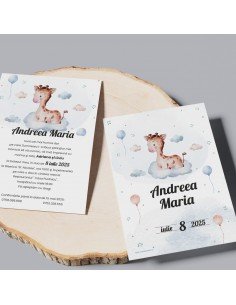Invitatie de botez girafa
