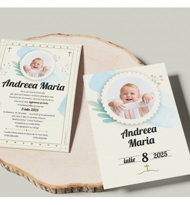 Invitatie de botez cu fotografie