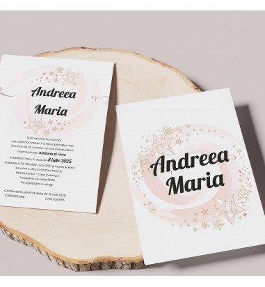 Invitatie de botez simpink