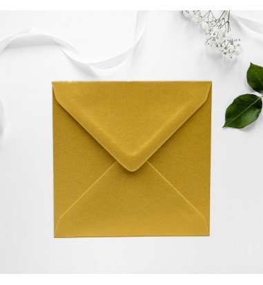 Plic patrat Auriu 155 x 155 mm