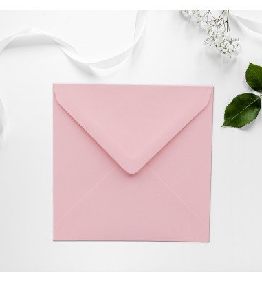 Plic patrat Roz pastel 155 x 155 mm