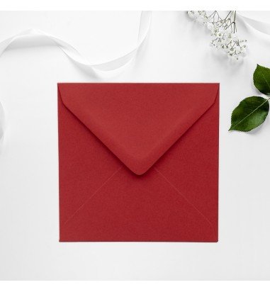 Plic patrat Rosu grena 155 x 155 mm