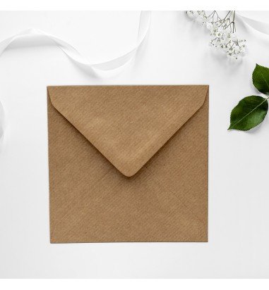 Plic patrat Craft cu striatii 155 x...