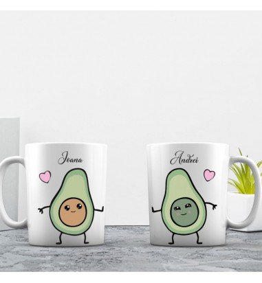 Set de 2 cani personalizate Avocado