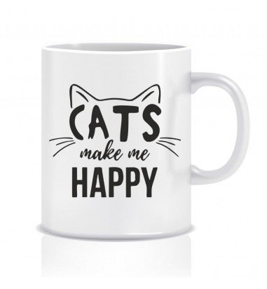Cana personalizata Cats make me happy