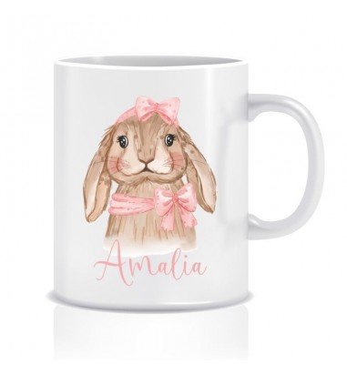Cana personalizata cu nume iepuras II
