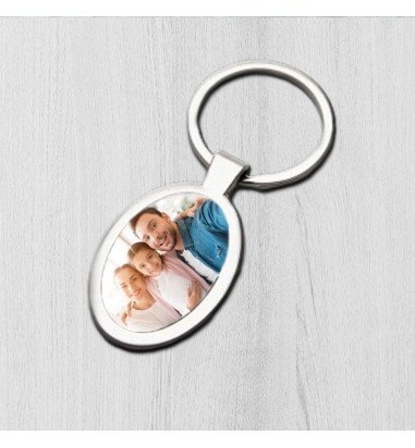 Breloc personalizat cu fotografie - oval
