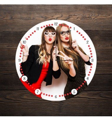 Ceas personalizat rotund cu 1 fotografie