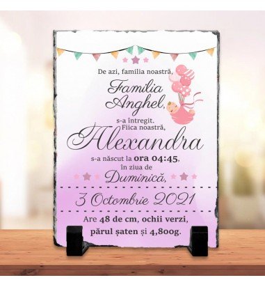 Piatra personalizata pentru nou...