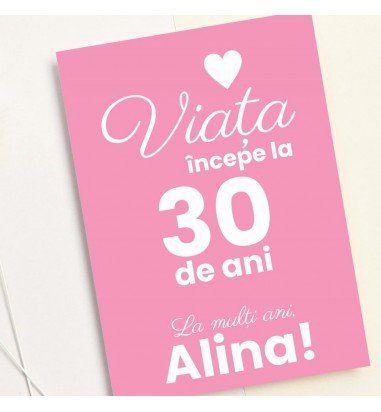 Felicitare personalizata viata incepe...