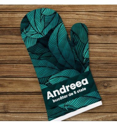 Manusa de bucatarie personalizata cu...