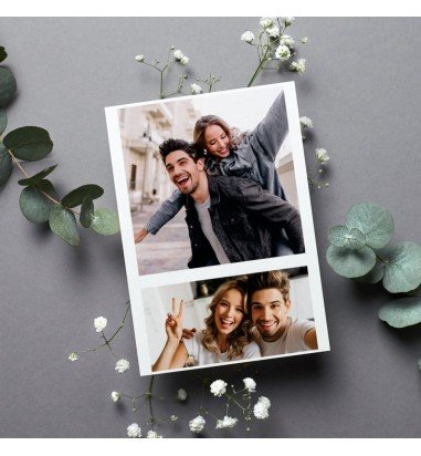 Magnet personalizat cu doua fotografii