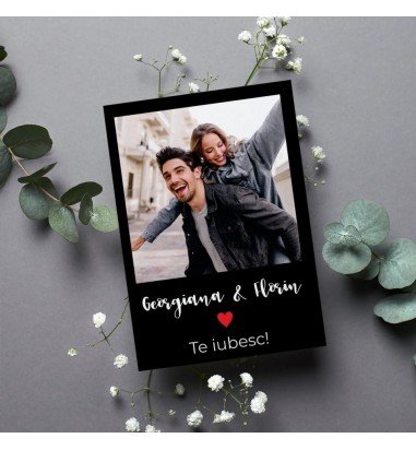 Magnet negru personalizat cu o...