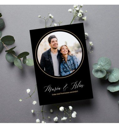 Magnet negru personalizat cu o...