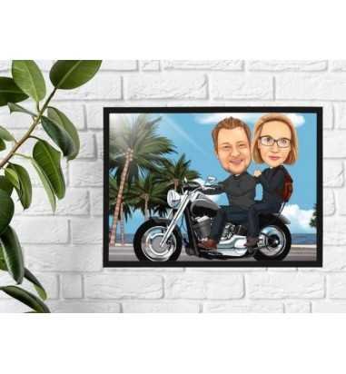 Caricatura motociclisti