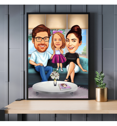 Caricatura Familie