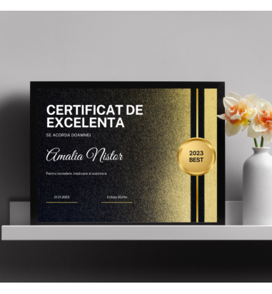 Rama foto personalizata Certificat de...