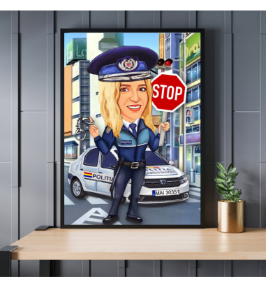 Caricatura politista