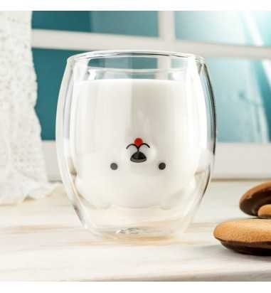 Pahar dublu ,interior in forma de...