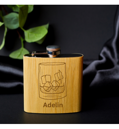 Plosca BAMBOO STYLE personalizata