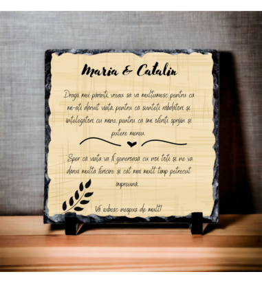 Ardezie personalizata pentru parinti