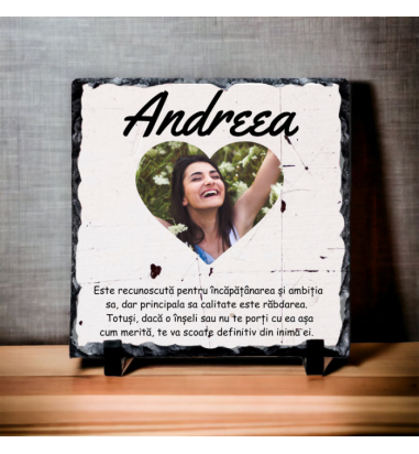 Ardezie personalizata pentru Andreea