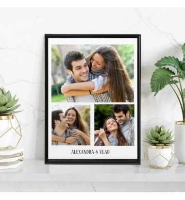 Rama foto personalizata 3 poze - A4 -