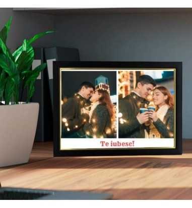 Rama foto personalizata 2 poze Te...
