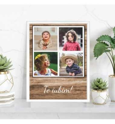Rama foto personalizata 4 poze - A4 -