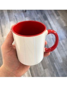 Cana alba interior rosu