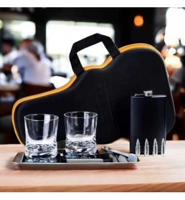 Set whisky in suport de chitara LUX