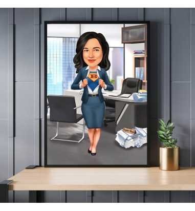 Caricatura BOSS - femeie