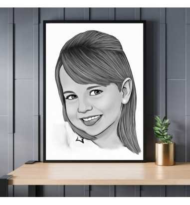Tablou caricatura portret 1 personaj...