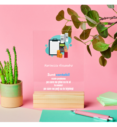 Placheta personalizata pentru Contabil