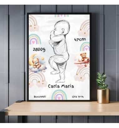 Tablou pentru nou nascut - fata