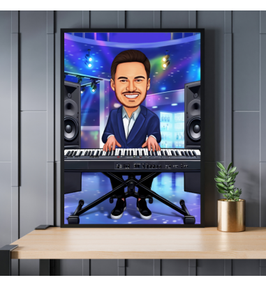 Caricatura Pianist