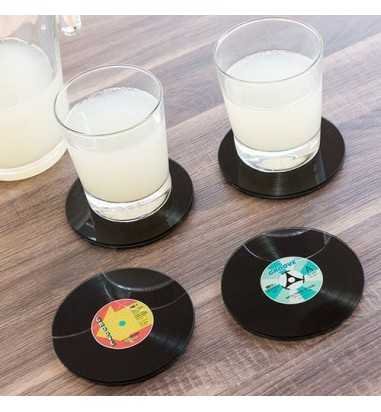 Suport pahare disc vinil -set