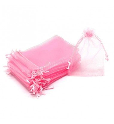 Săculeți organza cu șnur satin 9x12cm...