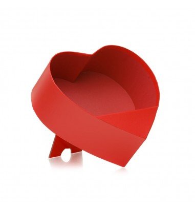 Cutie inimă deschisă cu suport - roșu