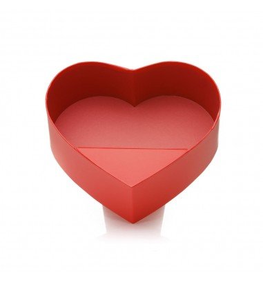 Cutie inimă deschisă cu suport - roșu