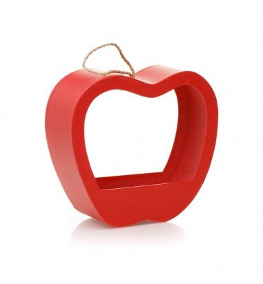 Cutie în formă de măr cu mâner - roșu