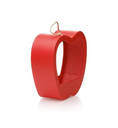 Cutie în formă de măr cu mâner - roșu