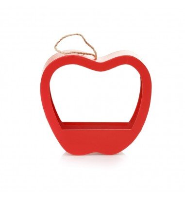 Cutie în formă de măr cu mâner - roșu
